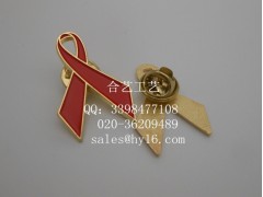 艾滋病徽章，红丝带徽章，爱心胸针，慈善机构襟章